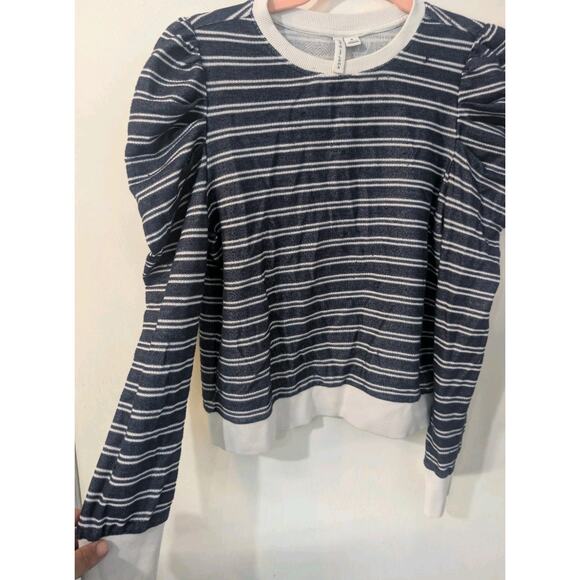 Size 16 - Janie and Jack Blue & White Striped Long Sleeve T-Shirt - Picture 3 of 4